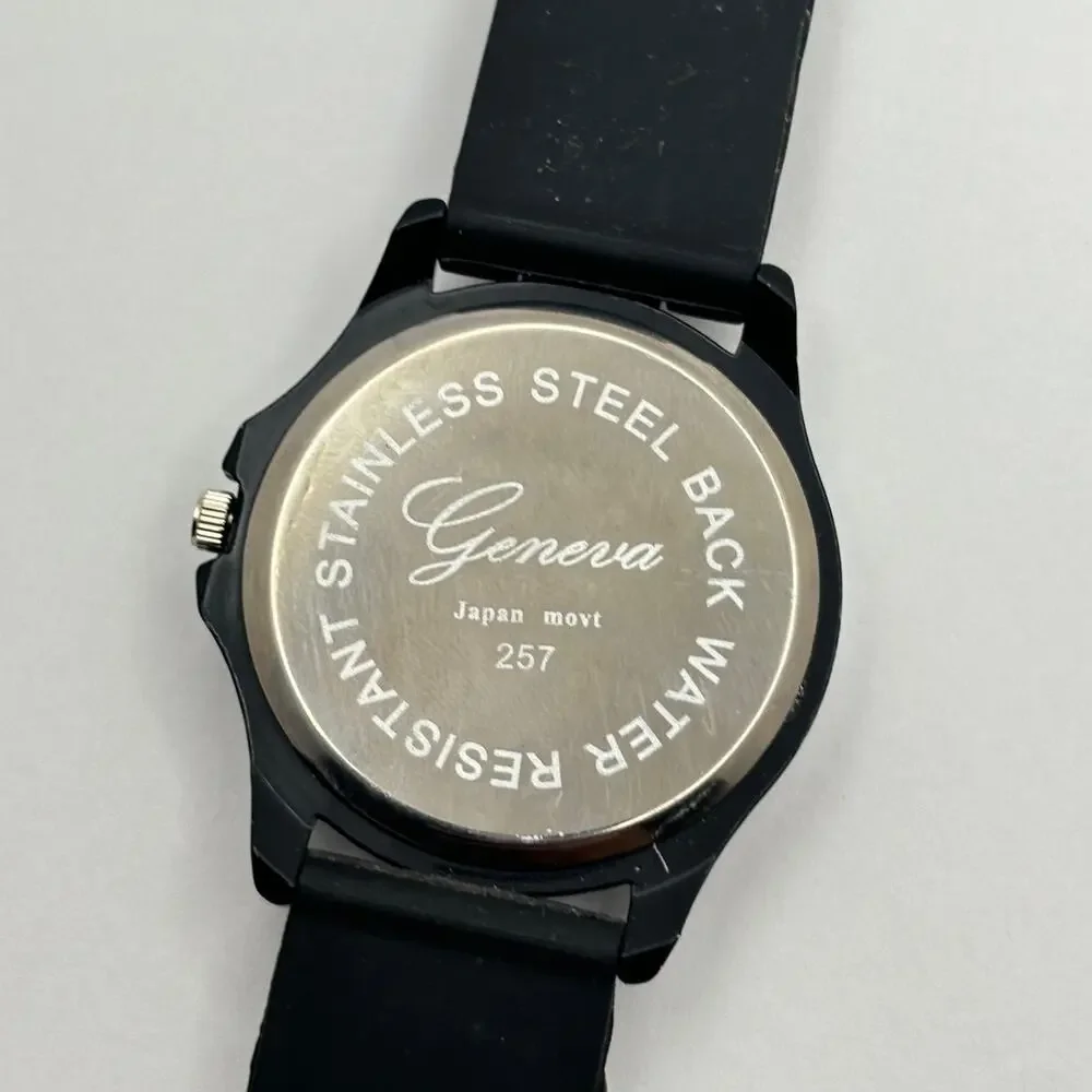 Black & Silver Crystal Men's Watch